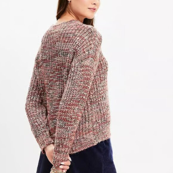 Women's Multicolored Stitchy Sweater LOFT Brand Small NWT - Picture 2 of 2
